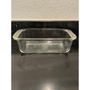 VTG Pyrex clear glass loaf pan 1950's - 1960's